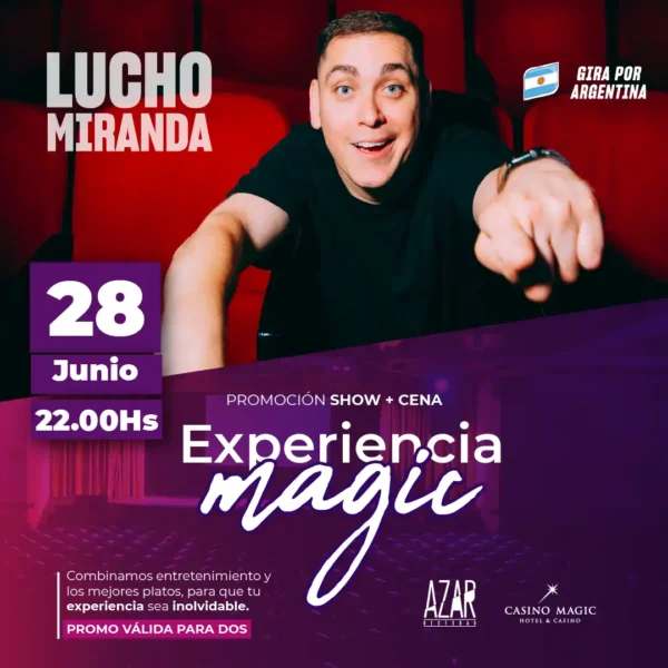 Lucho Miranda + Cena para 2 personas