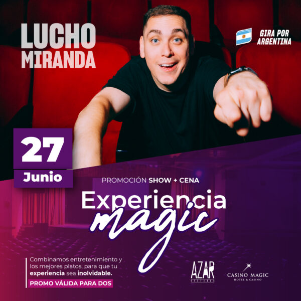 Lucho Miranda + Cena para 2 personas