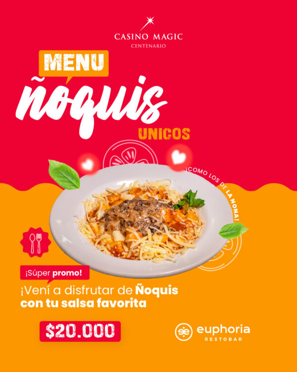 Menú Especial Ñoquis Centenario