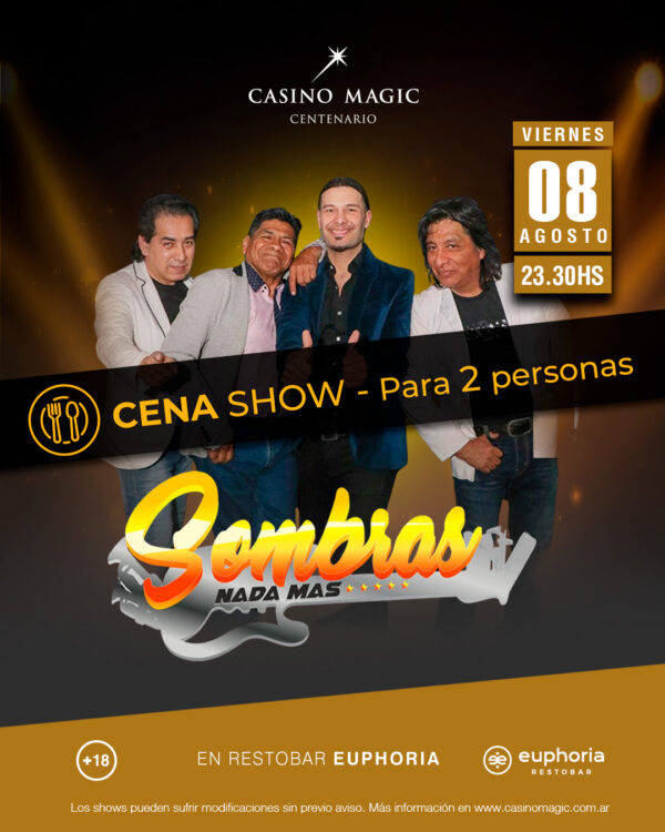 Sombras + Cena Show - 2 Personas