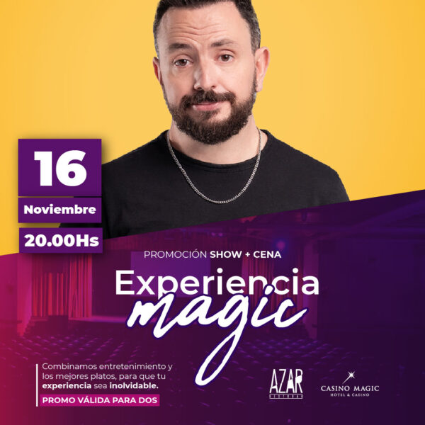 Pablo Molinari + Cena para 2 personas